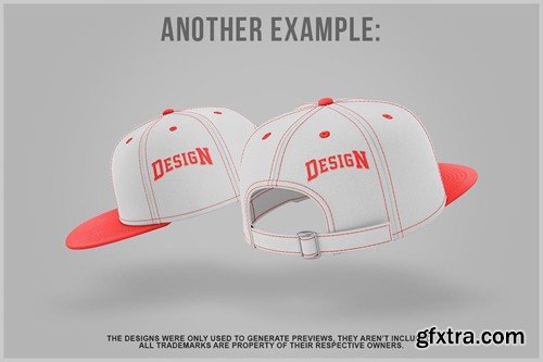 Caps Mockup with Metal Buckle Closure Template R5XRE4A