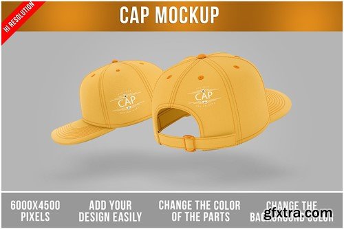 Caps Mockup with Metal Buckle Closure Template MD2CHL5