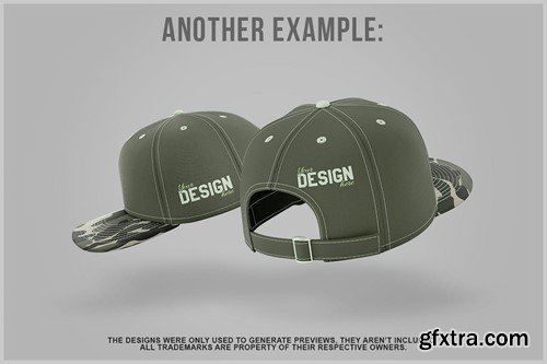 Caps Mockup with Metal Buckle Closure Template MD2CHL5