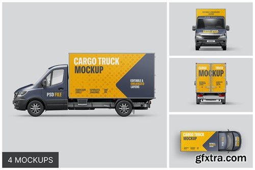 Delivery Truck Mockup Set TA8AMAM