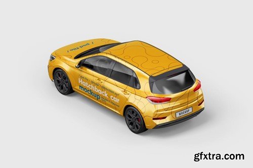 Hatchback Car Mockup Set T62R5F2