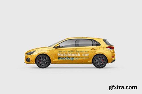 Hatchback Car Mockup Set T62R5F2