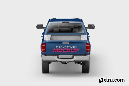 Modern Pickup Truck Mockup Set KM8JL7V