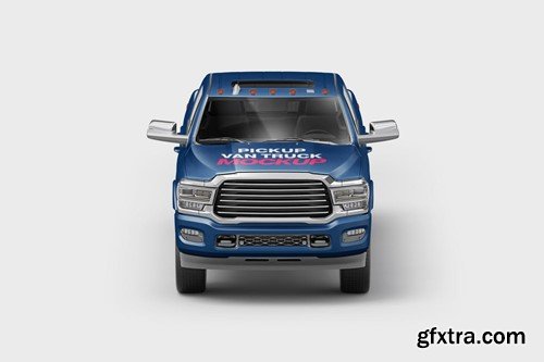 Modern Pickup Truck Mockup Set KM8JL7V