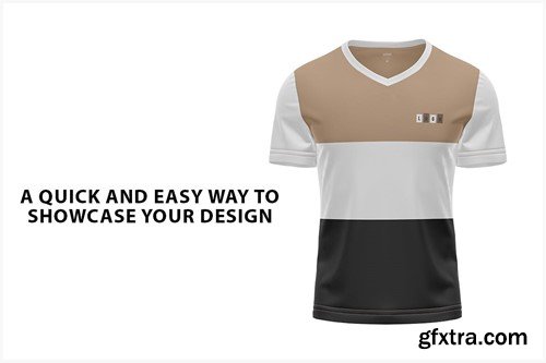 V-Neck T-Shirt Mockup PSEPKGC