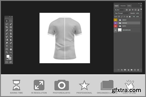 Soccer Jersey T-Shirt Open Stub Mockup VREGLUF