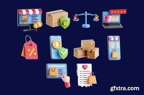 Cyber Monday Vol 2 - 3D Icon Set QNT9YVY