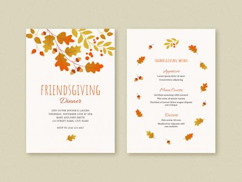 Thanksgiving Dinner Invite Card 649467118