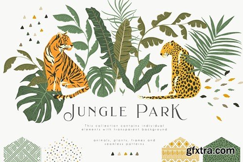 Jungle Park Collection Leopard Tiger Tropical 5QBVXZZ