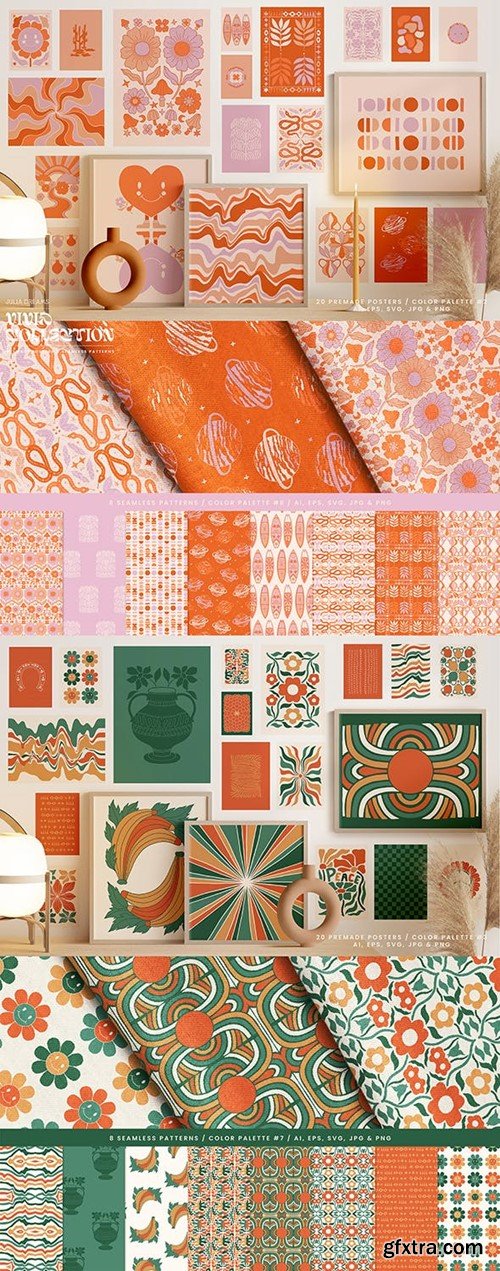 Vivid Posters Pattern Collection Groovy Boho AHUWVT8