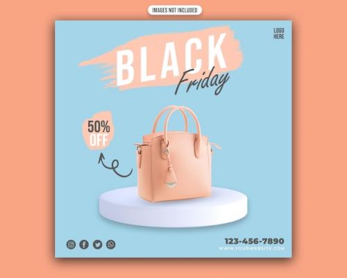 Premium PSD | Psd black friday social media post template Premium PSD