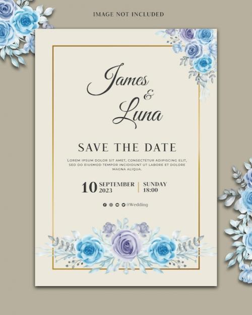 Premium PSD | Psd wedding invitation poster template Premium PSD