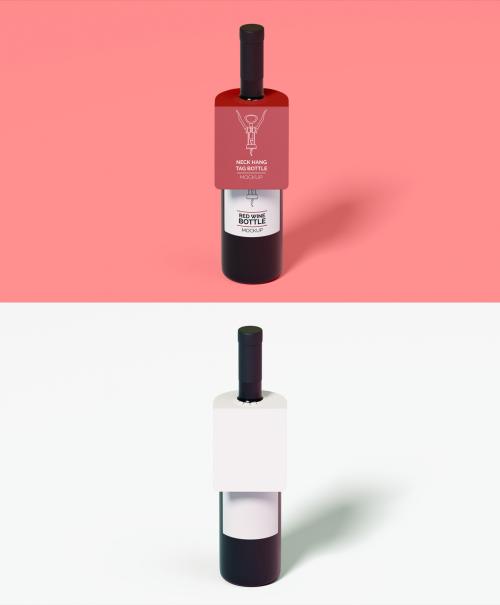 Bottle Neck Hang Tag Mockup 648208450