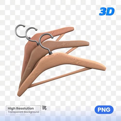 Premium PSD | Wooden hanger clothing wardrobe Premium PSD