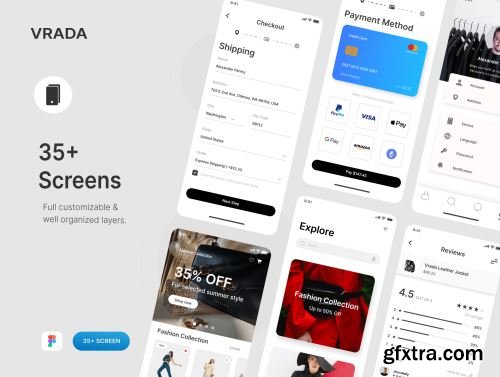 Vrada Fashion Mobile UI Kit Ui8.net