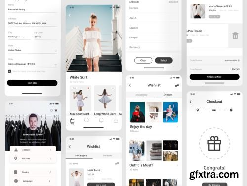 Vrada Fashion Mobile UI Kit Ui8.net