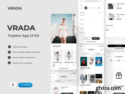 Vrada Fashion Mobile UI Kit Ui8.net