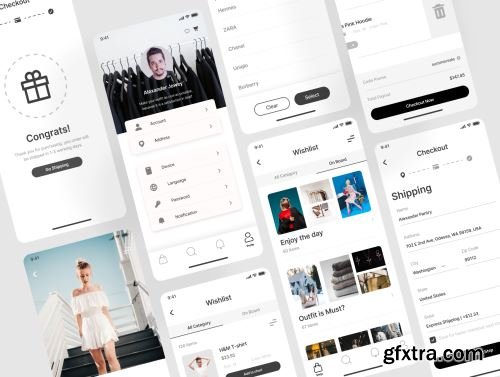 Vrada Fashion Mobile UI Kit Ui8.net