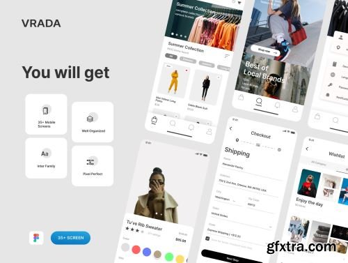 Vrada Fashion Mobile UI Kit Ui8.net