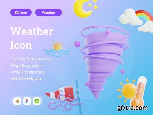 Weather 3D Illustration Ui8.net