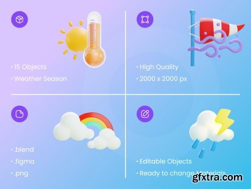 Weather 3D Illustration Ui8.net