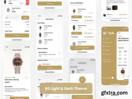 Watch Shop App UI Kit Ui8.net