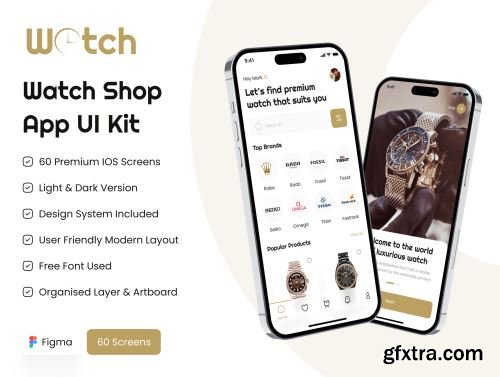 Watch Shop App UI Kit Ui8.net