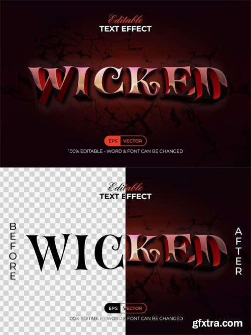 Wicked Text Effect Style for Illustrator