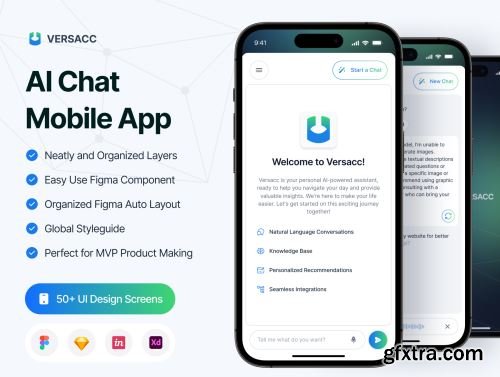 Versacc - AI Chat Mobile App UI KIT Ui8.net