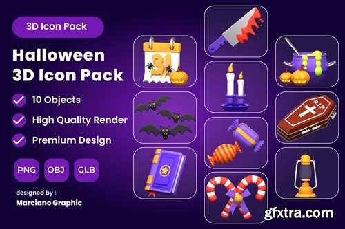 Halloween 3D Icon Pack RK9Z9J4