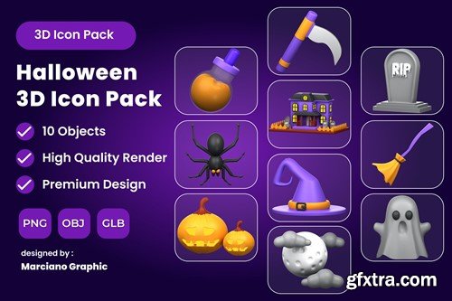 Halloween 3D Icon Pack NJR78XE