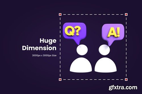 3D Q & A Illustration NKLVWGP