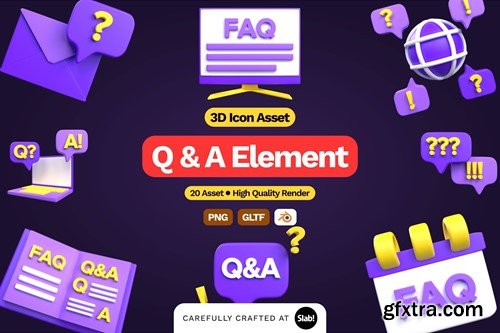 3D Q & A Illustration NKLVWGP