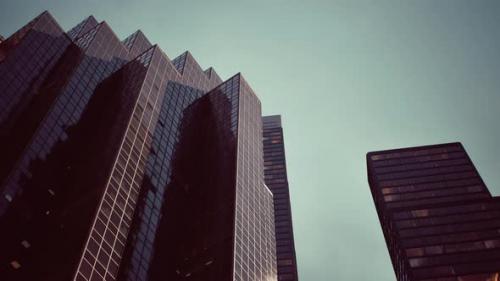 Videohive - Two Towering Skyscrapers Standing Side By Side in a Bustling Cityscape - 48093665 - 48093665