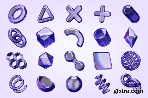 3D Shapes Illustration X8ETG54