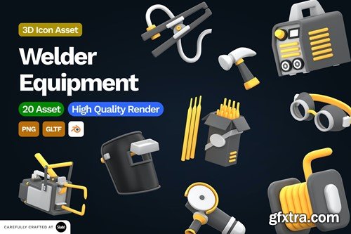 3D Welder Equipment Illustration UHMQCMP