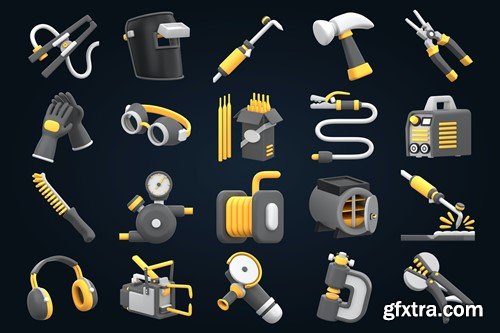 3D Welder Equipment Illustration UHMQCMP