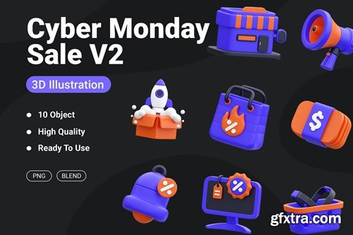 Cyber Monday Sale V2 3D Icon MLQKLYA