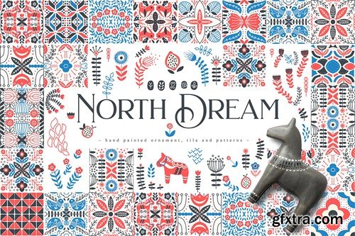 North Dream Collection Scandinavian Folk Patterns DBHK88G