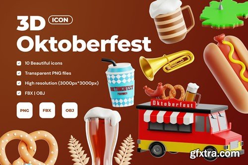 Oktoberfest V.2 - 3D Icon Set V3KXEAE