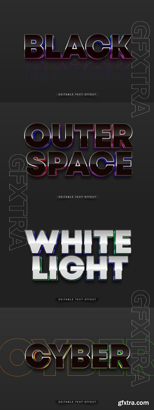 Vector 3d text editable, text effect font vol 21