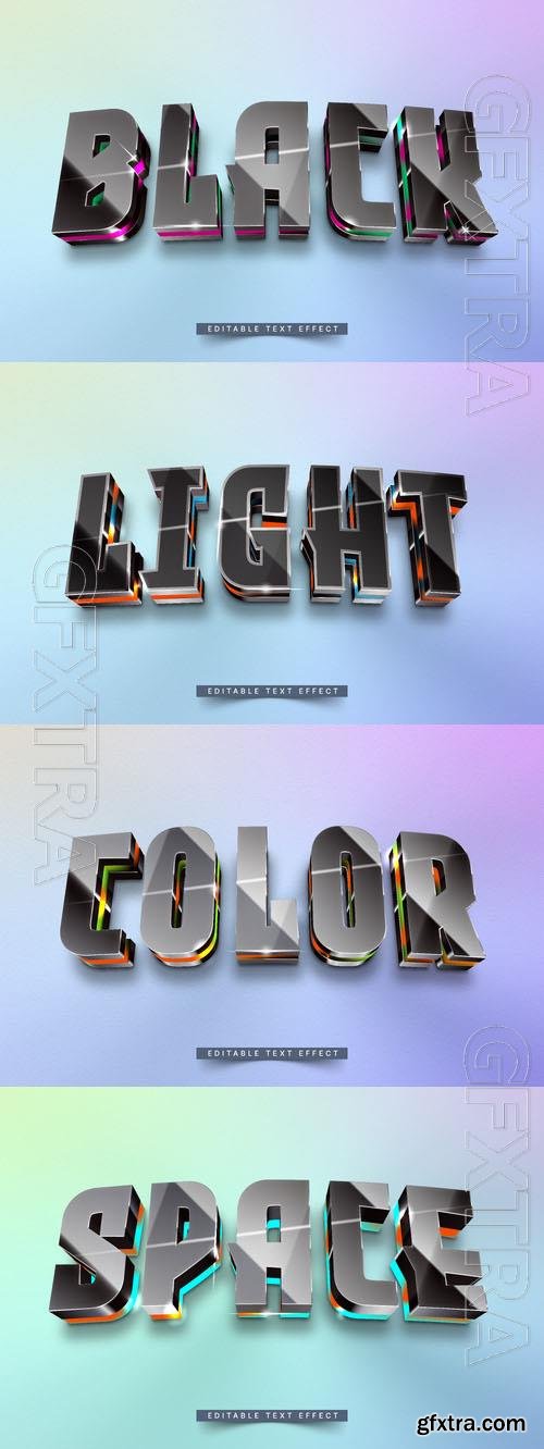 Vector 3d text editable, text effect font vol 9