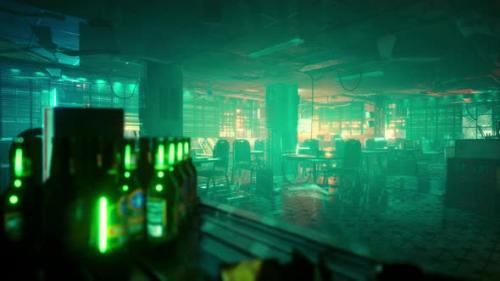 Videohive - Deserted Asian Bar Glowing with Neon Lights - 48097396 - 48097396
