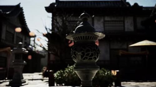 Videohive - Peaceful Japanese Temple at Daylight - 48097870 - 48097870