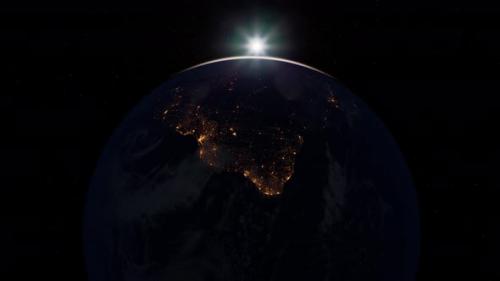 Videohive - Earth Globe Planet From Space Orbit - 48098257 - 48098257