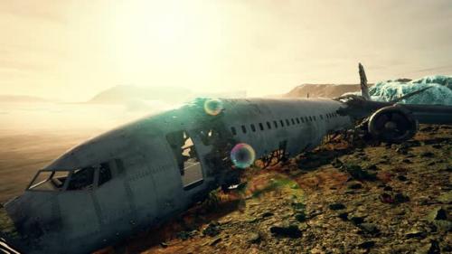 Videohive - Plane Crashed on a Mountain - 48098382 - 48098382