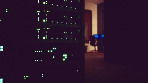 Videohive - Modern Server Room with Supercomputers Light - 48098389 - 48098389