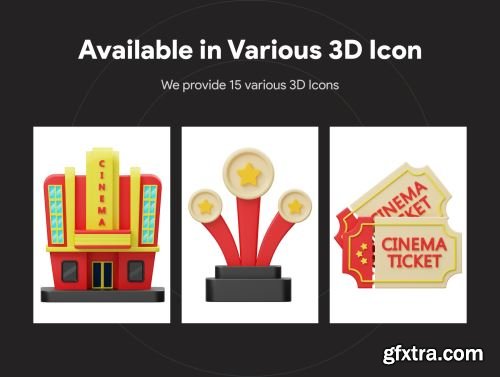 Cinema And Movie 3D Icon Ui8.net