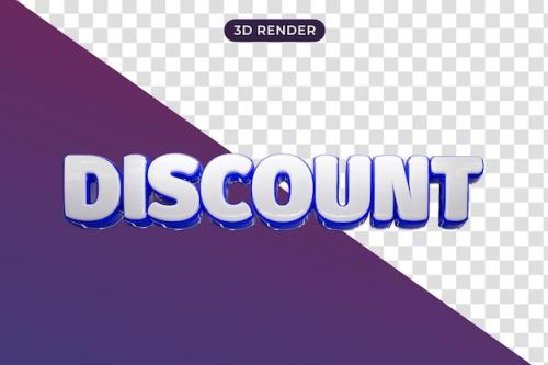 Premium PSD | Blue and white discount 3d realistic render Premium PSD