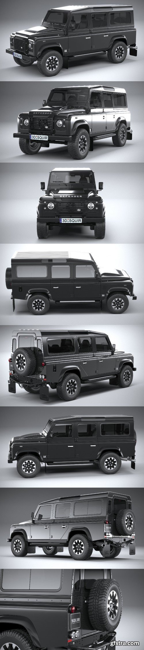 Land Rover Defender Works V8 4-door 2018 3d model